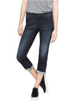 DKNY Jeans Womens Rivington Denim Slim Fit Cropped Jeans