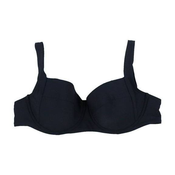 DKNY Womens Molded Underwire Bikin Black L