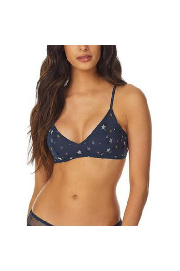 Womens Multistar Mesh Bralette, Navy, Medium