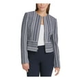 thumbnail image 1 of DKNY Womens Navy Printed Zip Up Jacket 14, 1 of 4