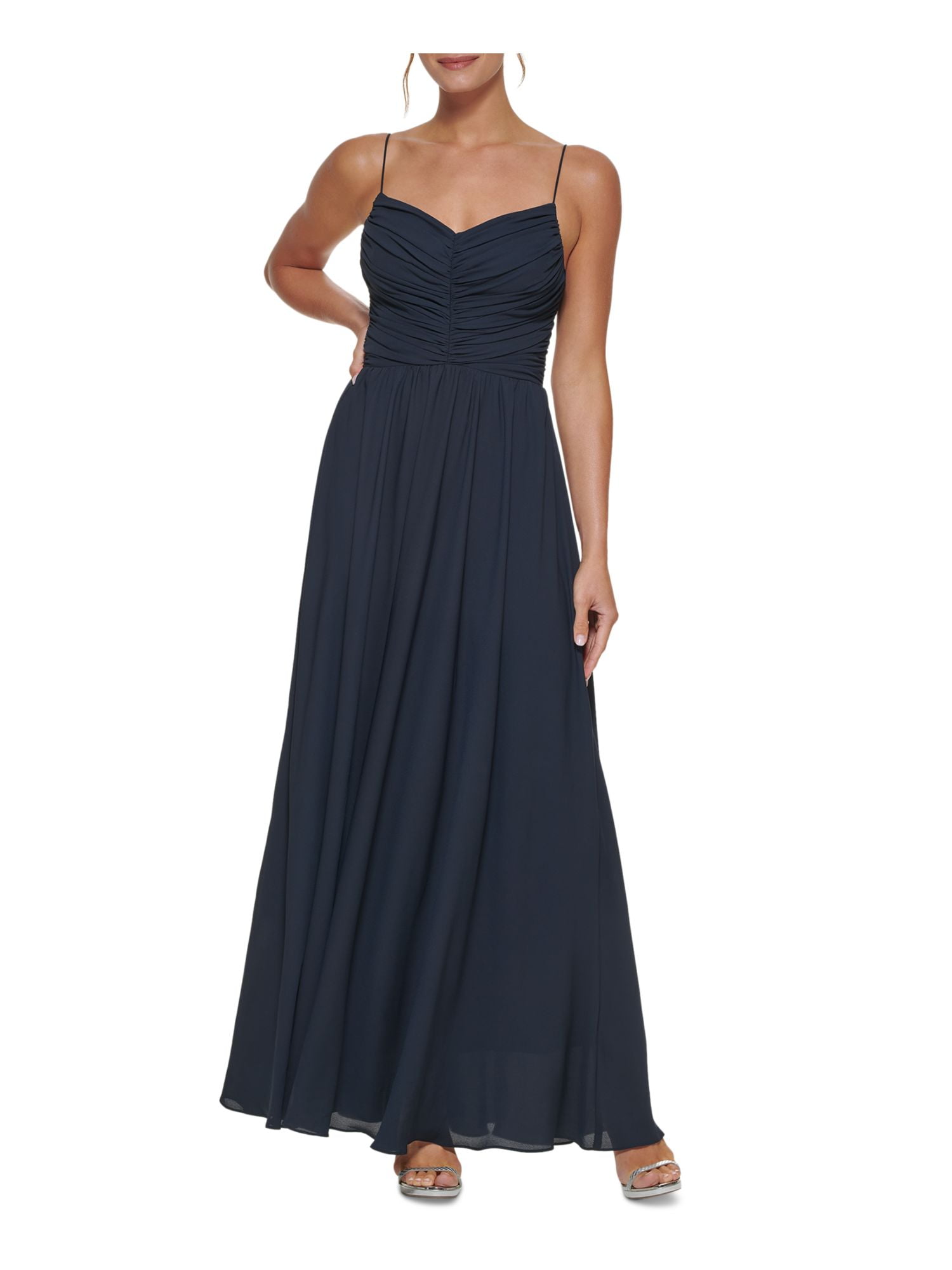 Dkny Ruched-Bodice Gown - Spring Navy - Size 6