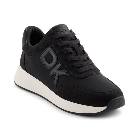 DKNY Oaks Logo Lace up Women's Fashion Sneakers Black Size 10 M