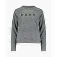 thumbnail image 1 of DKNY Womens Ombre Glitter Logo Sweatshirt,Red,Small, 1 of 1