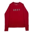thumbnail image 1 of DKNY Womens Ombre Glitter Logo Sweatshirt, 1 of 2