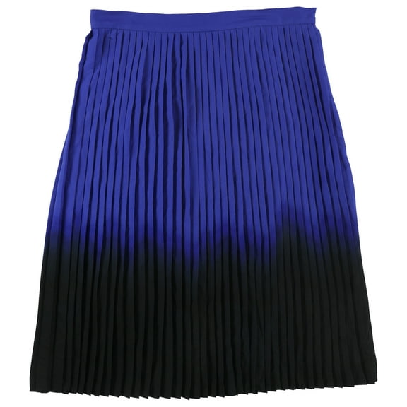 DKNY Womens Ombre Pleated Skirt, Blue, 12