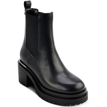DKNY Womens Patria    Block Heel Chelsea Boots