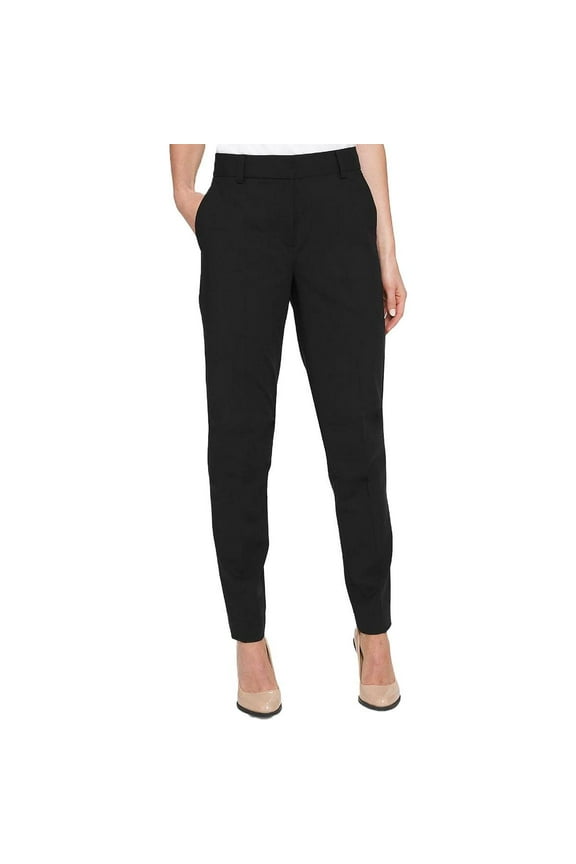Womens Petites Essex Slim Mid-Rise Skinny Pants Black 6P