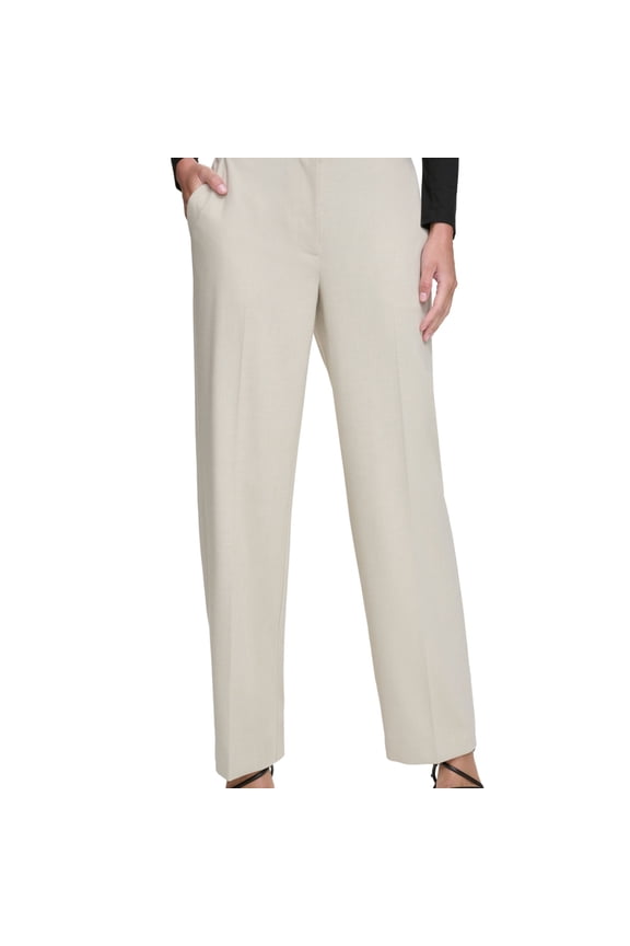 Womens Petites High Waisted Wide Leg High-Waisted Pants