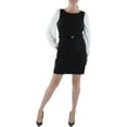 thumbnail image 1 of DKNY Womens Petites Mixed Media Mini Mini Dress, 1 of 2