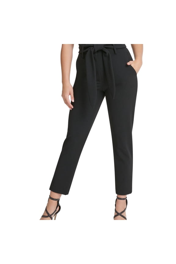 Womens Cropped Dress Pants, Black, Petite, 4P