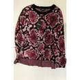 thumbnail image 1 of DKNY Womens Pink Printed Long Sleeve Crew Neck Button Up Sweater S, 1 of 2