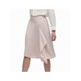 thumbnail image 1 of DKNY Womens Pink Ruffled Below The Knee Pencil Skirt Size: 14, 1 of 2