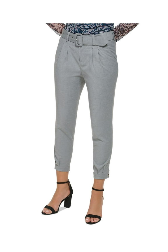 Womens Pleated Suit Separate Ankle Pants