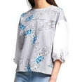 thumbnail image 1 of DKNY Womens Printed Heathered Sweatshirt;XL, 1 of 3
