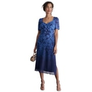 DKNY Womens Printed Sweetheart-Nec Blue 6
