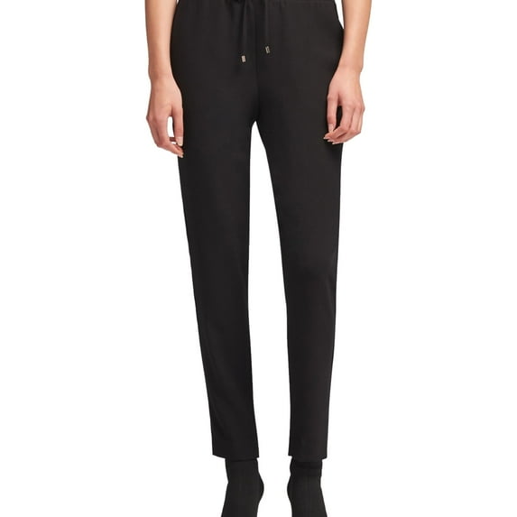 DKNY Womens Pull On Casual Lounge Pants, Black, X-Small