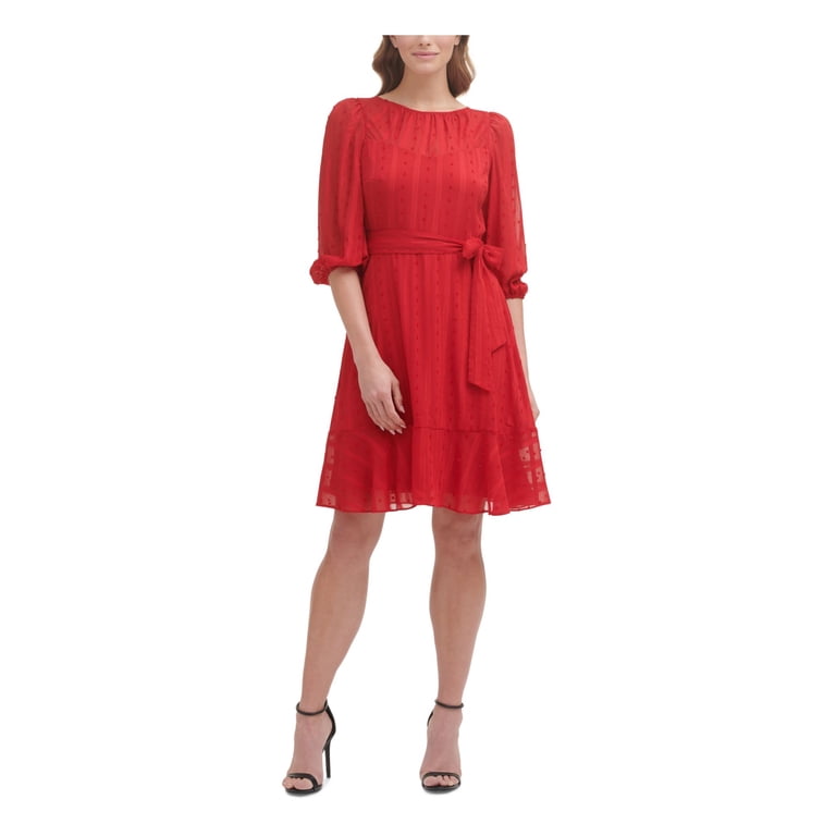 dkny ruffle dress