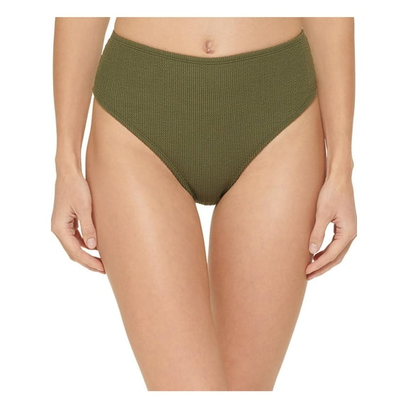 DKNY Womens Ribbed High-Waist Swim Bottom Separates