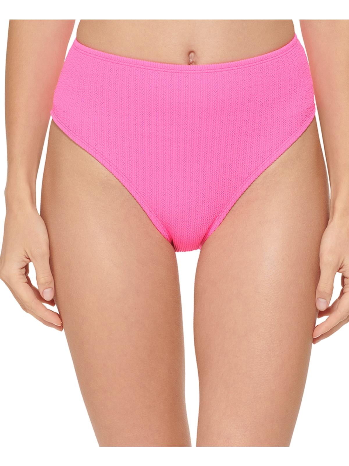 DKNY Womens Ribbed High-Waist Swim Bottom Separates