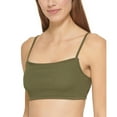 thumbnail image 1 of DKNY Textured Bralette Bikini Top Moss Micro Scrunch Texture XS, 1 of 4