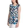 thumbnail image 1 of DKNY Womens Ruched Floral Top, 1 of 2