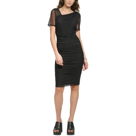 DKNY Womens Ruched Polyester Bodycon Dress