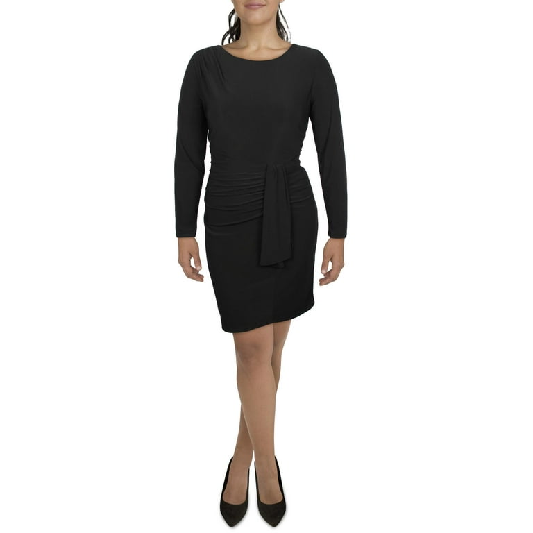 DKNY Womens Ruched Sheath Cocktail and Party Dress Walmart