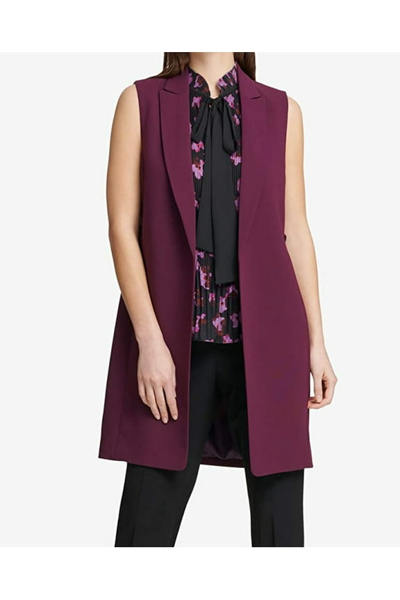 Womens Ruffled Back Long Vest