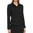 thumbnail image 1 of DKNY $139 Womens New 1328 Black Ruffled Three Button Blazer Jacket 4 B+B, 1 of 2