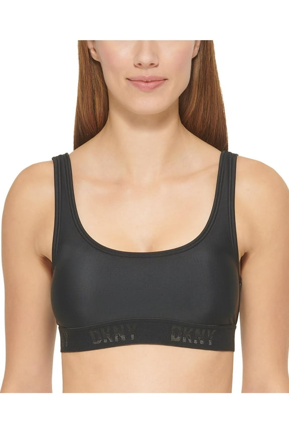 Womens Scoop Neck Logo Bikini Swim top