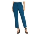 thumbnail image 1 of DKNY Women's Belted Essex Ankle Pants (14, Dark Topaz), 1 of 2