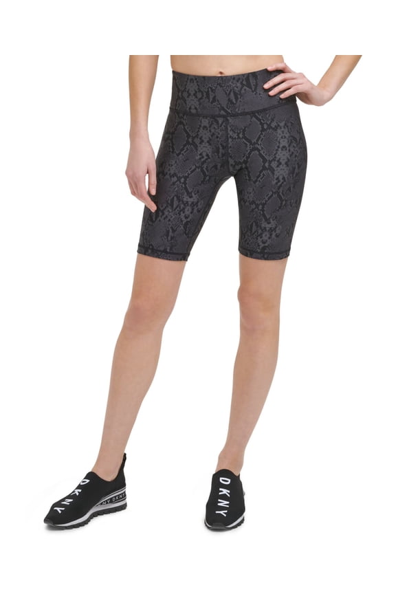 Womens Snake-Embossed Bike Shorts