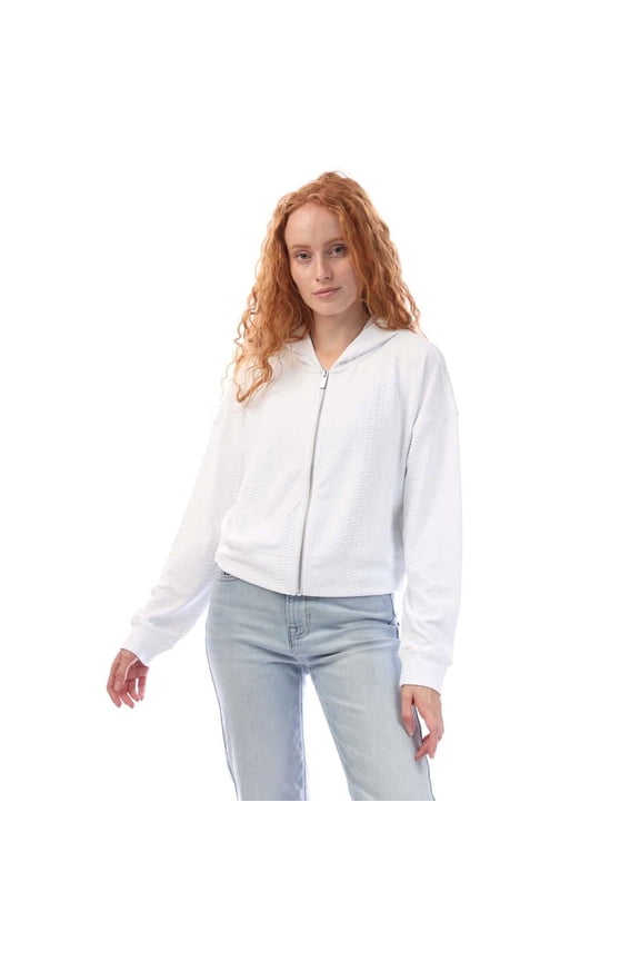 Womens Snake Jacquard Full Zip Hooded Jacket