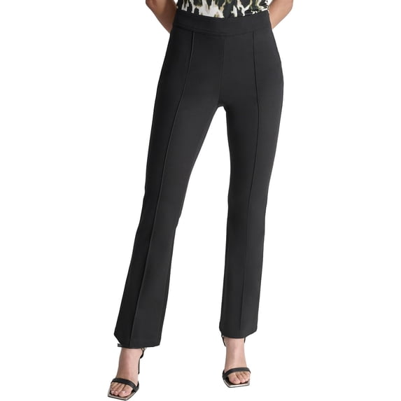DKNY Womens Solid Rayon Bootcut Pants