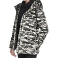 thumbnail image 1 of DKNY Womens Sport Camo Print Velvet Hooded Jacket, 1 of 2