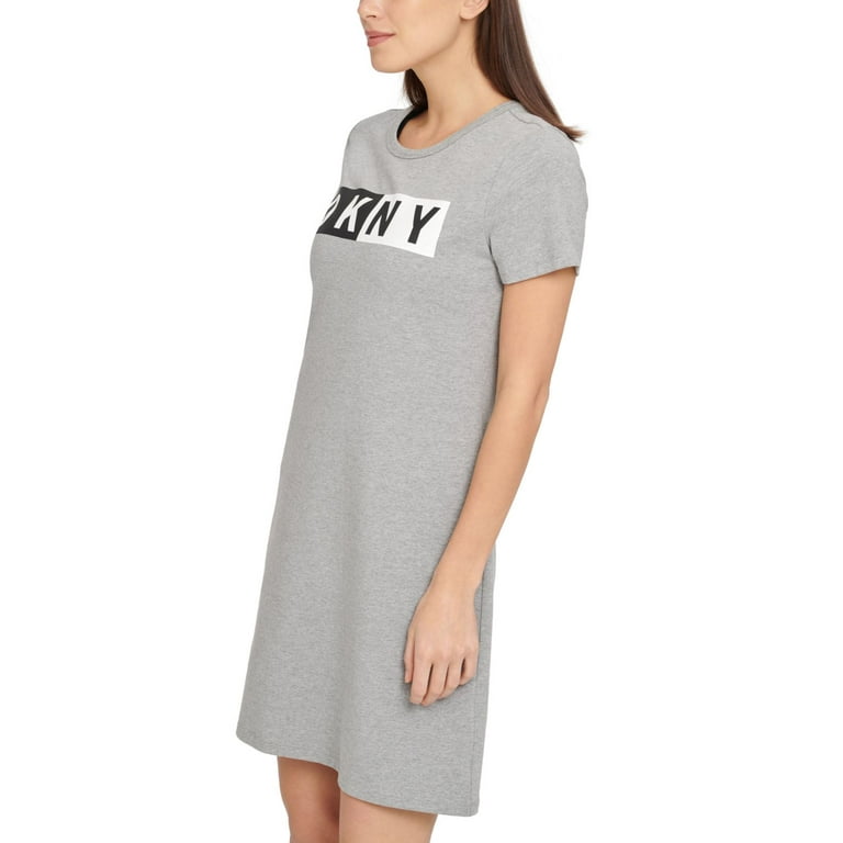 DKNY Womens Sport Cotton Logo T-Shirt Dress - Walmart.com