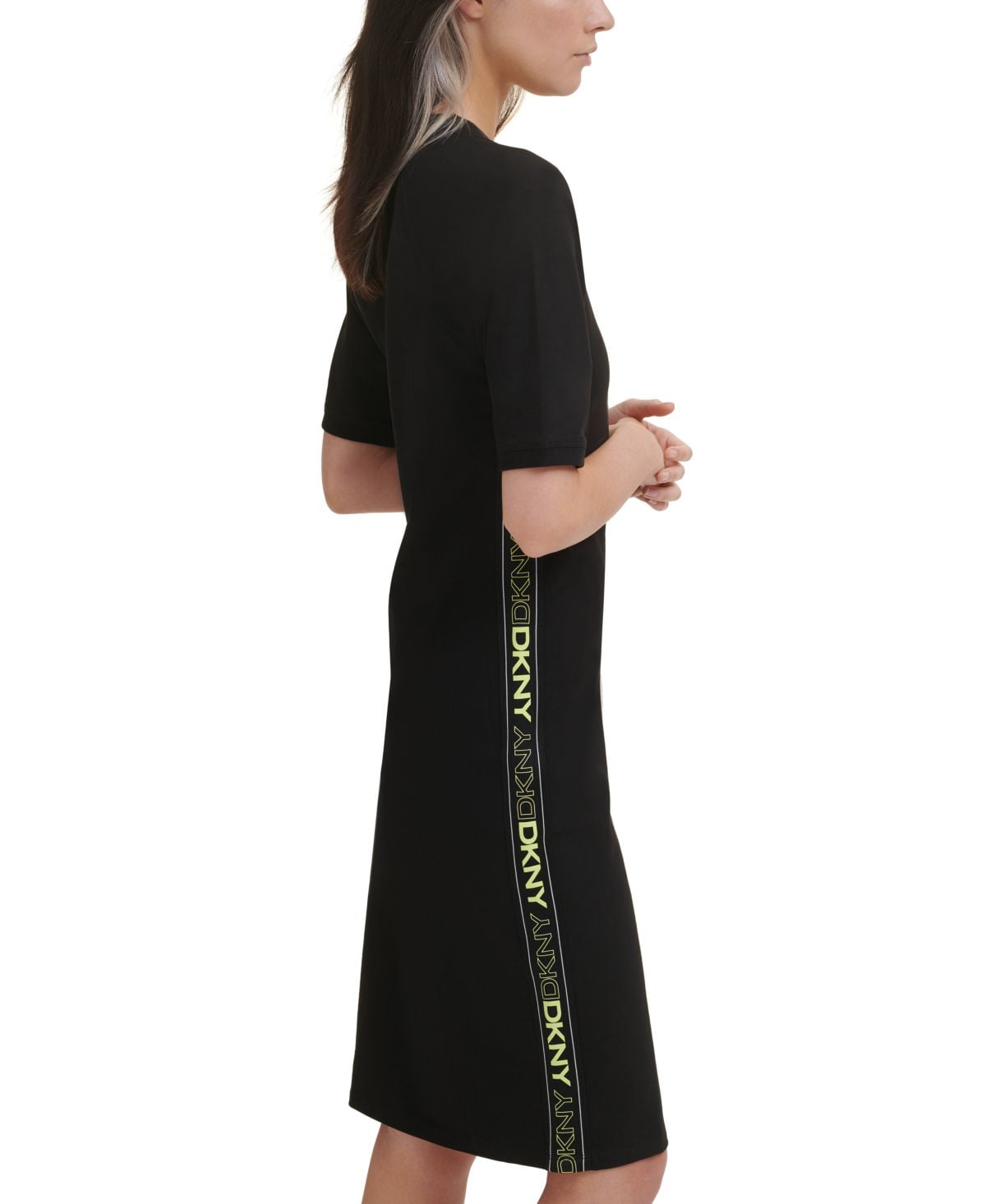 DKNY Womens Sport Crewneck T-Shirt Dress - Walmart Business Supplies