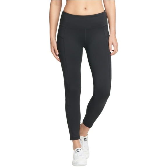 DKNY Womens Sport Essential High Rise Mesh Inset Ankle Leggings;XS
