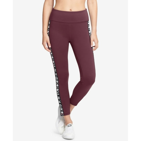 DKNY Womens Sport Logo High Waist Ankle Leggings