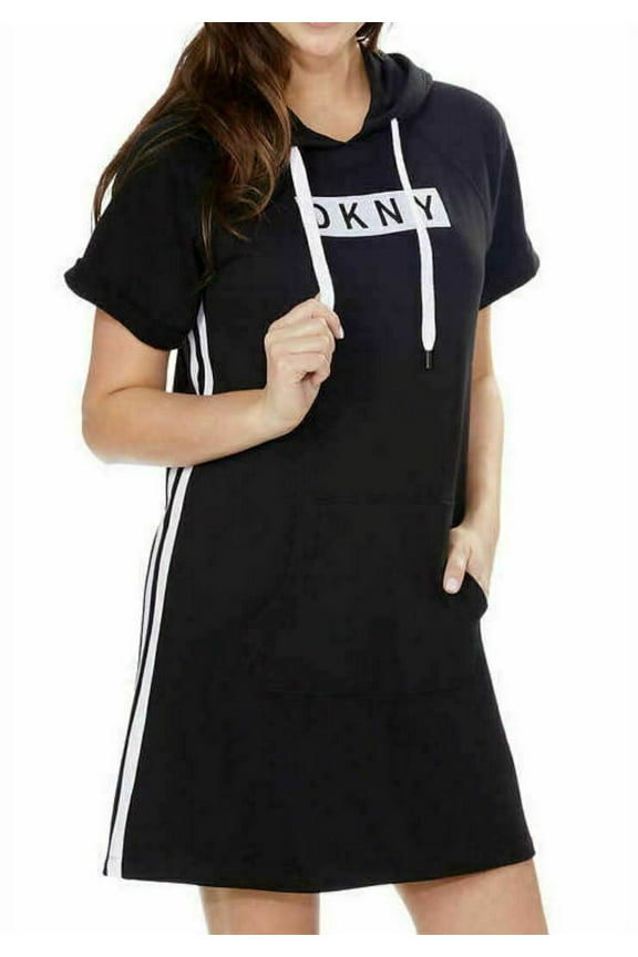 Womens Sport Logo Hoodie Dress;Small