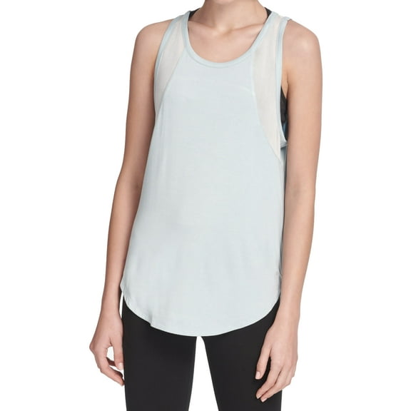 DKNY Womens Sport Mesh Trimmed Tank Top