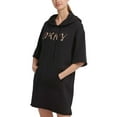 thumbnail image 1 of DKNY Womens Activewear Sport Printed logo Hoodie Dress Size-Medium Color-Black, 1 of 2