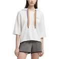 thumbnail image 1 of DKNY Womens Sport Rainbow-String Cropped Hoodie;Medium, 1 of 6
