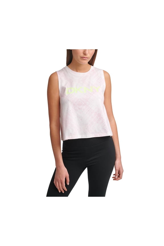 Womens Sport Shibori Cropped Tank Top
