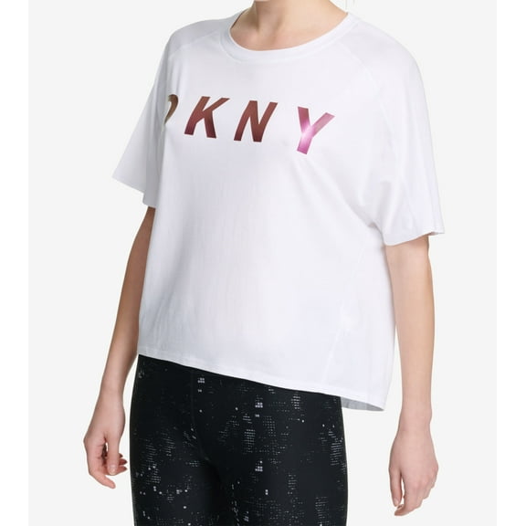 DKNY Womens Sport Sleeveless Relaxed Logo T-Shirt