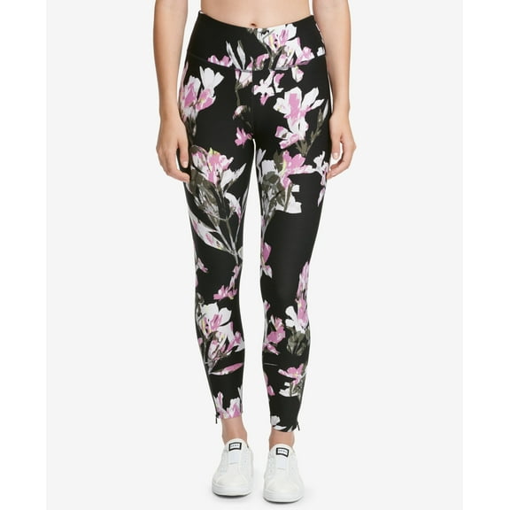 DKNY Womens Sport Twilight Iris Printed High-Waist Leggings;XS