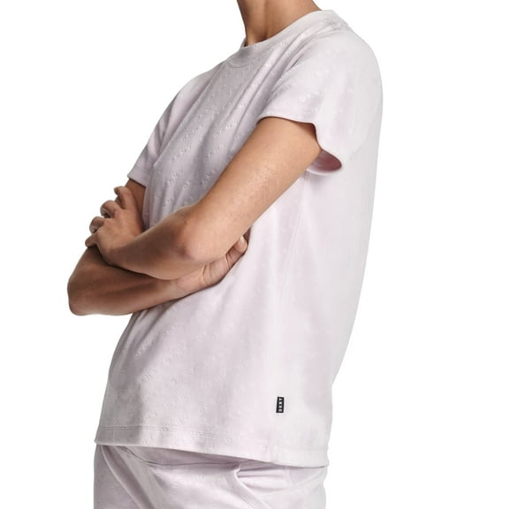 DKNY Womens Sport Velour Logo Print T-Shirt