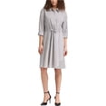 thumbnail image 1 of DKNY Womens Striped Shirt Dress, White, X-Large, 1 of 3