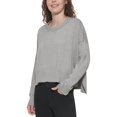 thumbnail image 1 of DKNY Womens Studded Crew Neck Pullover Sweater, 1 of 3