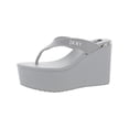 thumbnail image 1 of DKNY Womens TRINA Logo Open Toe Wedge Sandals, 1 of 3